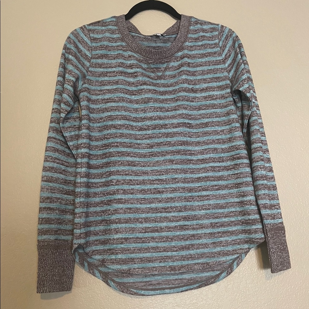 OLD KHAKI STRIPED LONG SLEEVES TOP